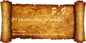 Prikosovits Iringó névjegykártya